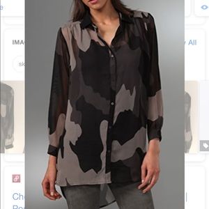 sheer camo blouse